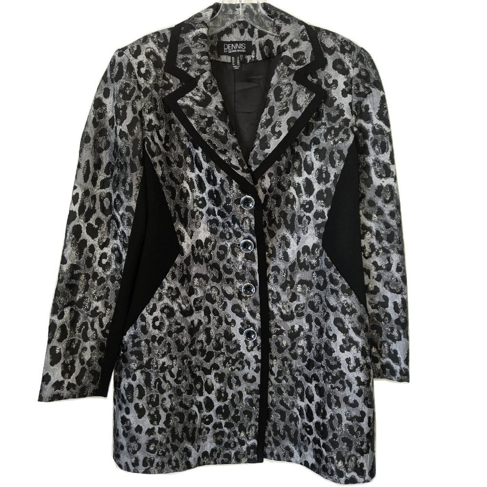Dennis Basso Woven Brocade Topper with Luxe Crepe